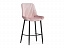 Седа велюр розовый / черный Барный стул, велюр - миниатюра