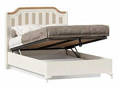 Вилладжио Кровать полутороспальная 1200 с подъёмным механизмом (Алебастр/Дуб Золотой) - фото №1
