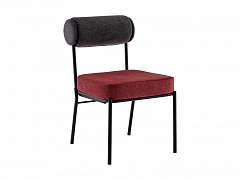 Стул обеденный STOOL GROUP Ponpoun Тёмно-серый, бордо - фото №1