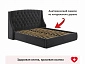 Мягкая кровать "Stefani" 1400 темная с подъемным механизмом - фото №13