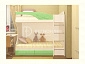 Двухъярусная кровать Бемби МДФ (фасад 3D) (Латте глянец, шимо светлый) - фото №9