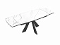 Стол DikLine SKU140 Керамика Белый мрамор/подстолье черное/опоры черные - фото №5
