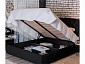 Мягкая кровать "Stefani" 1800 темная с подъемным механизмом с орт.матрасом АСТРА - фото №7