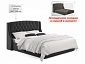 Мягкая кровать "Stefani" 1600 темная с ортопед. основанием с матрасом PROMO B COCOS - фото №3