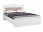 Кровать 1400 с мягким элементом Италия ИТ-8 + ИТ-8А белое дерево - фото №3