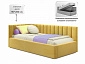 Мягкая кровать Milena 900 желтая с подъемным механизмом - фото №4