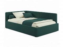 Мягкая кровать-тахта Kapri 1200 изумруд c подъемным механизмом - фото №1