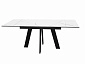 Стол DikLine SKM140 Керамика Белый мрамор/подстолье черное/опоры черные (2 уп.) - фото №6