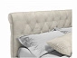 Мягкая кровать Ameli 1400 кожа кремовый с подъемным механизмом - фото №4
