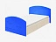 Юниор-2 Детская кровать 80, матовый (Синий, Дуб белёный), ЛДСП - миниатюра