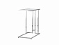 Журнальный столик Stool Group БОСТОН 50х32 Прозрачное стекло/Сталь серебро  - фото №2