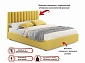 Мягкая кровать Olivia 1400 желтая с подъемным механизмом - фото №3