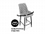 Баодин К Б/К крутящийся светло-серый / черный Барный стул, велюр - миниатюра