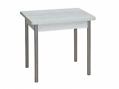 Эко 80х60 стол обеденный раскладной / бетон белый/металлик - фото №1