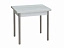 Эко 80х60 стол обеденный раскладной / бетон белый/металлик,  - миниатюра