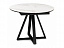 Нельсон 100(140)х100х76 alpine white / черный Керамический стол, металл - миниатюра