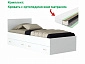 Односпальная белая кровать "Виктория" 800 с выдвижными ящиками с ортопедическим матрасом - фото №3
