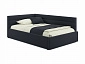 Мягкая кровать Aura 1200 черная с подъемным механизмом - фото №2