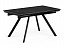 Габбро 140х80х76 черный мрамор / черный Стол деревянный, металл - миниатюра