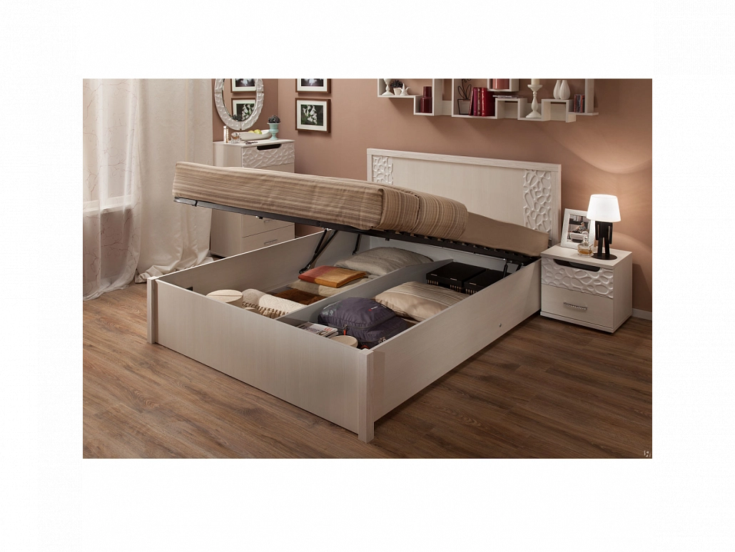 Кровать с подъемным механизмом WYSPAA 21.2 180х200, бодега - фото №1