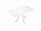 Стол DikLine SFU140 стекло белое мрамор глянец/подстолье белое/опоры белые (2 уп.) - фото №8