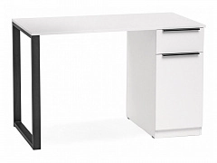 Бэтти Лофт 116х60х75 белый / черный матовый Компьютерный стол - фото №1, Woodville20351