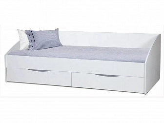 Кровать Фея - 3 одинарная симметричная (90х200) белый - фото №1