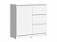 Челси Комод 800 (3 ящик 1 дверь) (Белый глянец, Белый), ЛДСП - миниатюра
