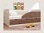 Кровать Бриз-4 80х160 левая/правая Квадрат (Ясень шимо светлый, Шоколад, Квадрат), шоколад - миниатюра