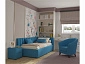 Мягкая кровать Milena 900 синяя с подъемным механизмом - фото №3