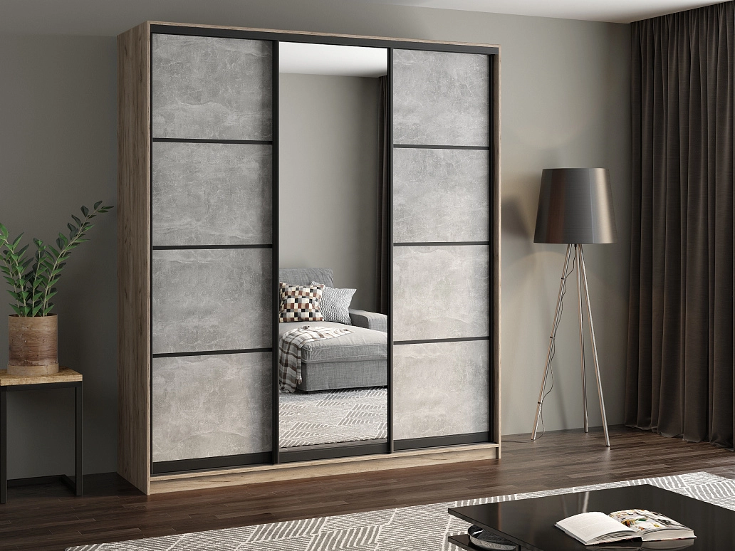 Шкаф для одежды «Монолит», 740×390×2050 мм, цвет серый, ШМ49.11