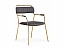 Aspen dark gray / gold Стул на металлокаркасе, велюр - миниатюра