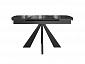 Стол DikLine SFU140 стекло черное мрамор глянец/подстолье черное/опоры черные (2 уп.) - фото №4