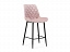 Баодин велюр розовый / черный Барный стул, велюр - миниатюра