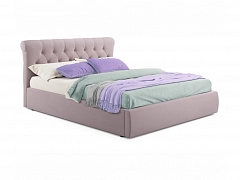 Мягкая кровать Ameli 1600 лиловая с подъемным механизмом - фото №1