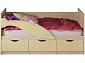 Детская кровать Дельфин-1 МДФ 80х180 (Крафт белый, Бирюза) - фото №11