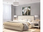 Мягкая кровать "Selesta" 1400 беж с ортопед.основанием с матрасом PROMO B COCOS - фото №6