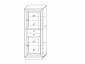 Шкаф 776 (2 стеклодвери, 2 ящика) Прато (Ясень шимо светлый, ясень светлый) - фото №4