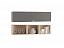 Скайлайн Шкаф настенный (1200) с горизонтальной дверью графит, МДФ - миниатюра