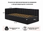 Мягкая кровать Milena 900 шоколад с подъемным механизмом и матрасом PROMO B COCOS - фото №6