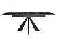 Стол DikLine SFU140 стекло черное мрамор глянец/подстолье черное/опоры черные (2 уп.) - фото №3