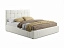 Мягкая кровать Tiffany 1600 беж с ортопедическим основанием с матрасом PROMO B COCOS, велюр - миниатюра