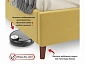 Мягкая кровать Betsi 1600 желтая с подъемным механизмом - фото №5