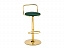 Lusia green / gold Барный стул, велюр - миниатюра