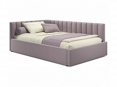 Мягкая кровать Milena 1200 лиловая с подъемным механизмом - фото №1, mebel_stock_20210