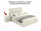 Мягкая кровать Olivia 1400 беж с ортопедическим основанием - фото №7