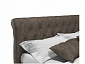 Мягкая кровать Ameli 1800 кожа брауни с подъемным механизмом - фото №4