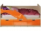 Кровать Дельфин №1 1,8*0,8м (Сиреневый металлик/Дуб Крафт Белый) (Крафт белый, Оранжевый металлик) - фото №2