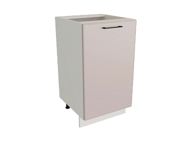 Шкаф Н450 с 1-ой дверью Мемфис БЕЛ/ЯП/ШЕЛК Ф60 - фото №1, 888_ММК-00039856