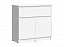 Челси Комод 800 (1 ящик 2 двери) (Белый глянец, Белый), ЛДСП - миниатюра